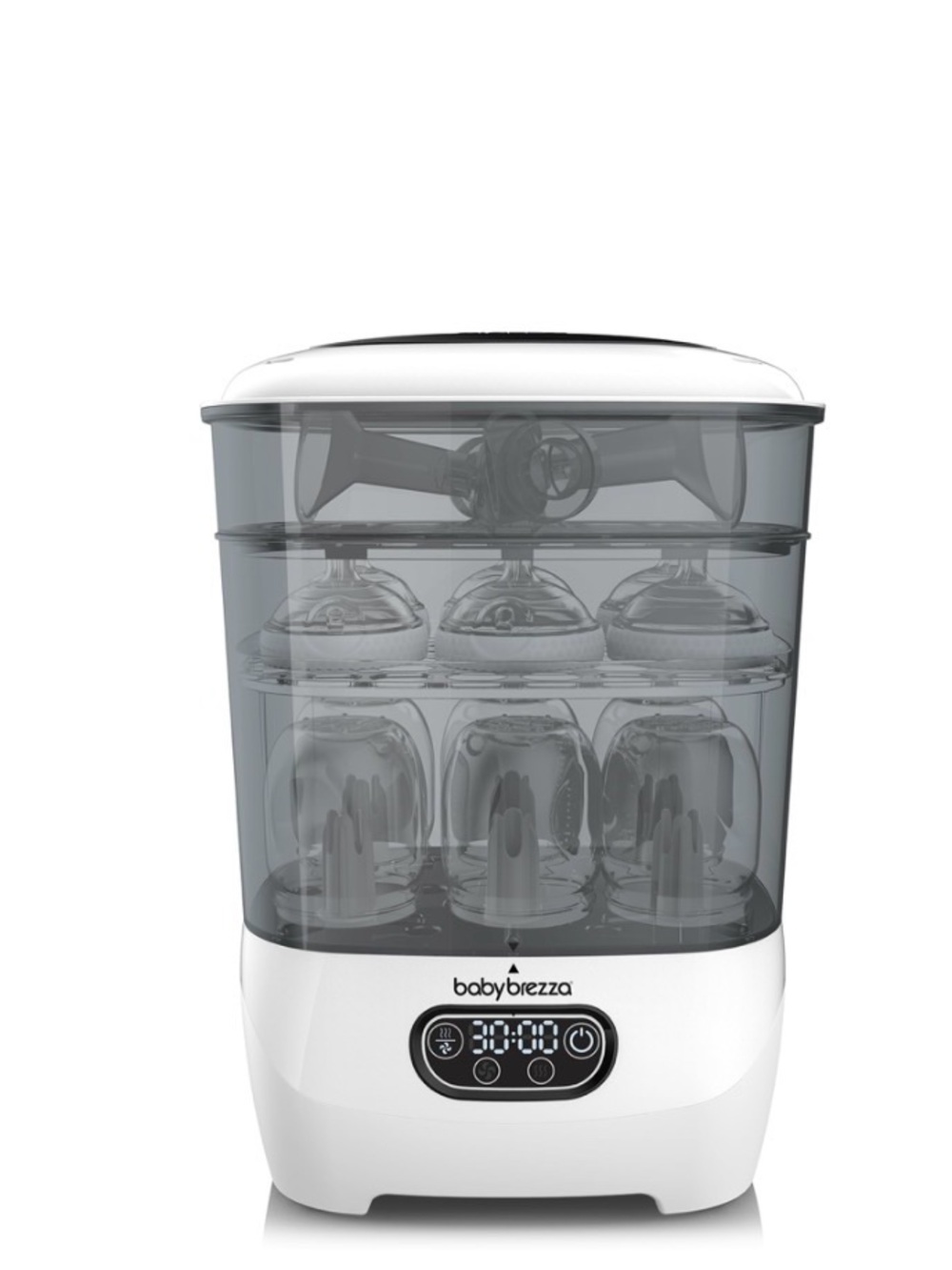 Baby Brezza White Electric Bottle Sterilizer with Digital Display